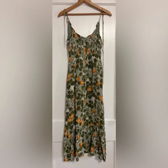 Reformation Embry Dress in Orange Grove - Picture 4 of 6